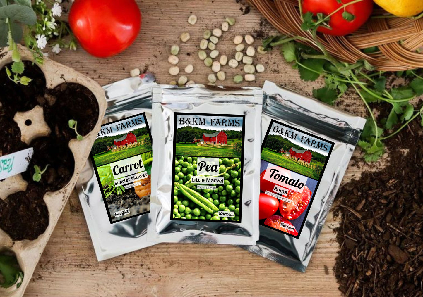 100 Vegetable Seed Packets