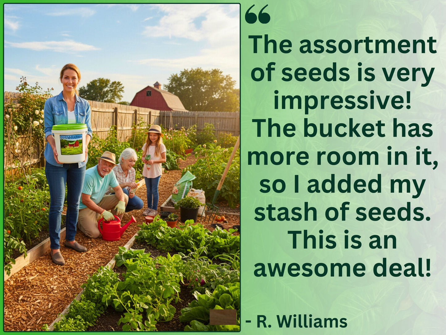 30 Seed Packet Vault: Heirloom, Non-GMO Vegetable Seed Packets