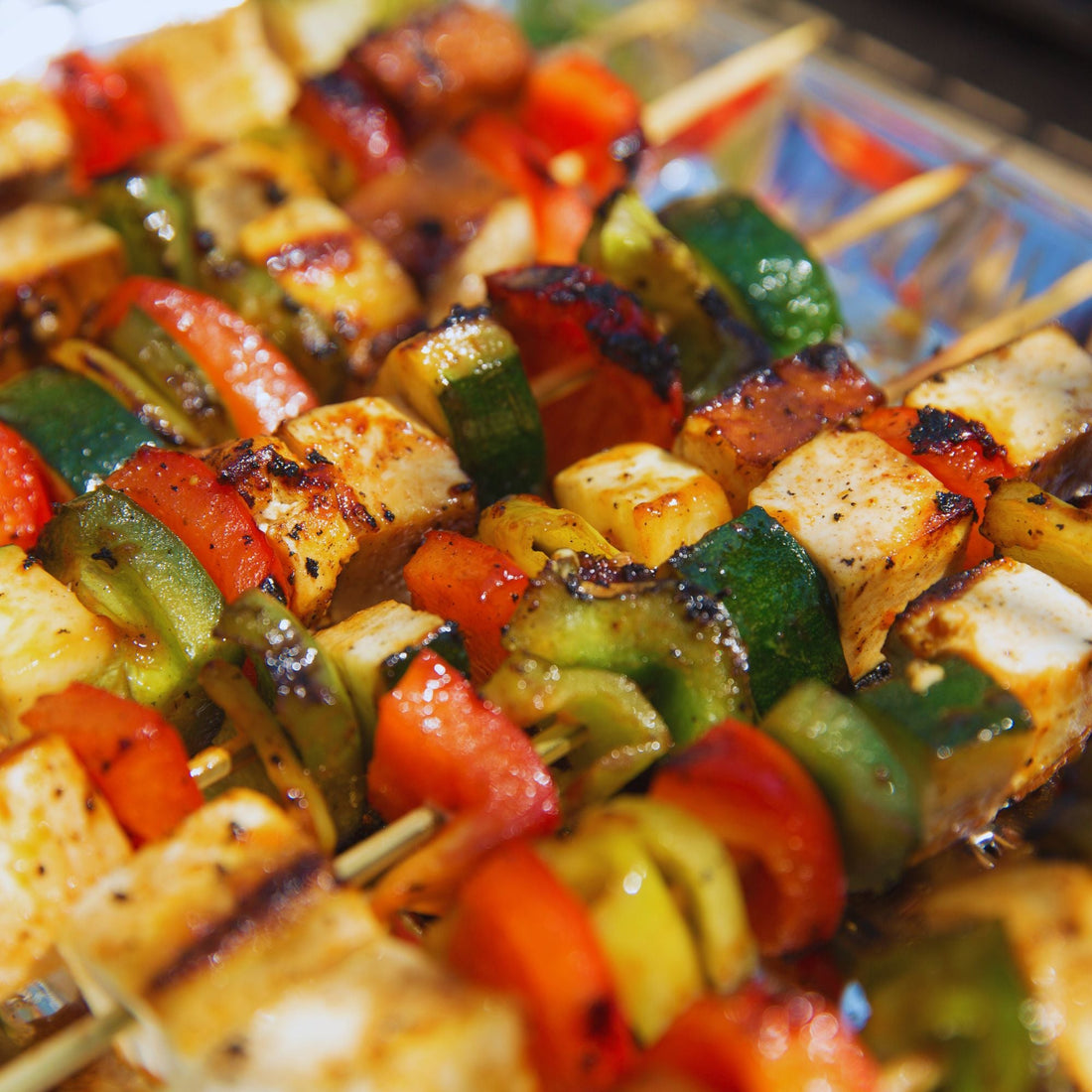 Grilled Vegetable & Chicken Kabobs