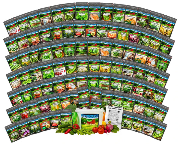 BEST VALUE: 100,000 Vegetable Heirloom Seed Vault. 100 Seed Packets