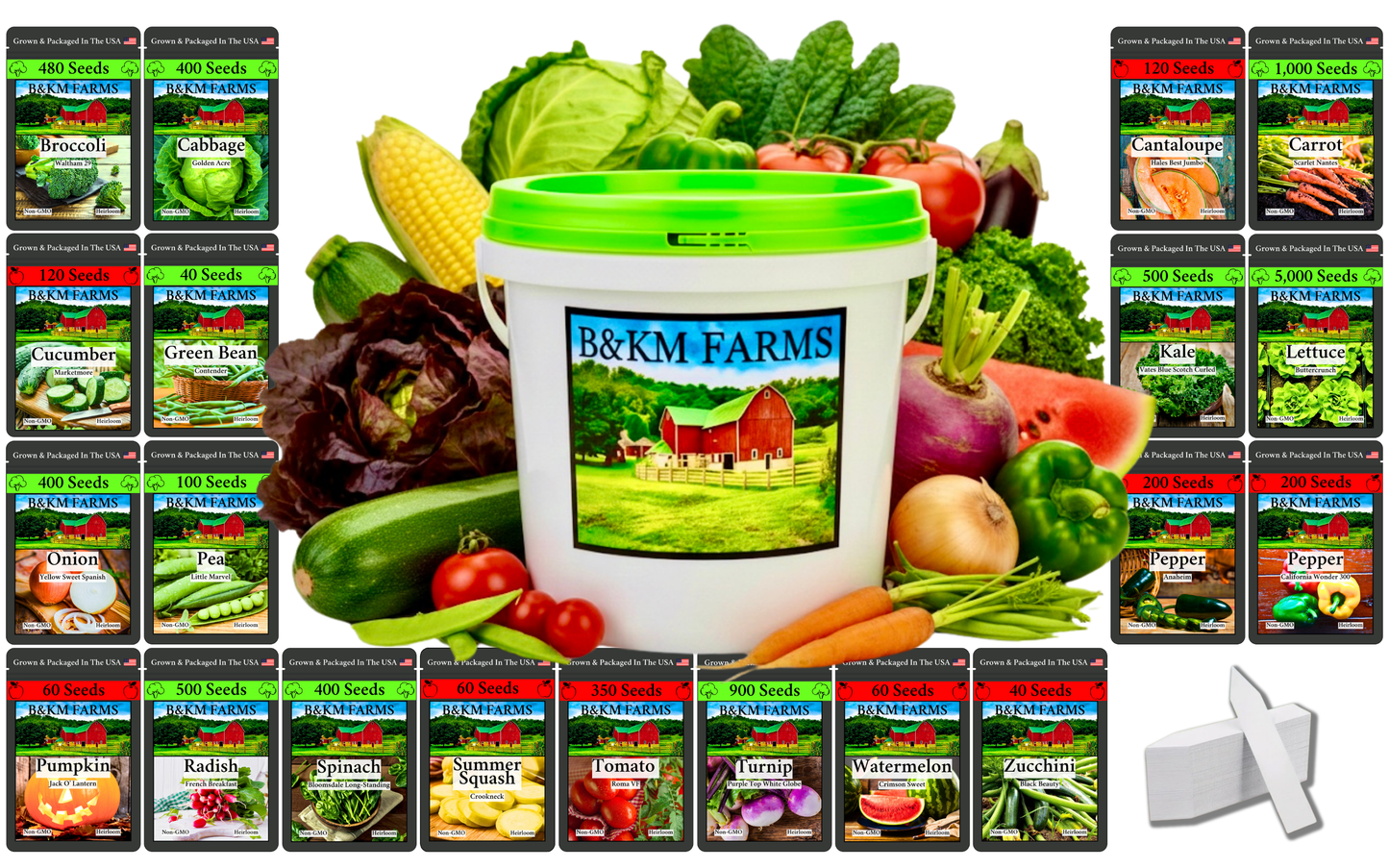 20 Vegetable Seed Packets