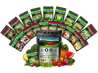 20-50 Varieties - Heirloom Vegetable & Herb Seed Vaults – USA Grown, Non-GMO - 10,000-50,000 Seeds