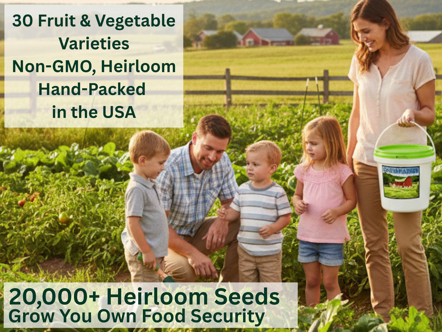 30 Seed Packet Vault: Heirloom, Non-GMO Vegetable Seed Packets