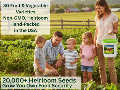 30 Seed Packet Vault: Heirloom, Non-GMO Vegetable Seed Packets