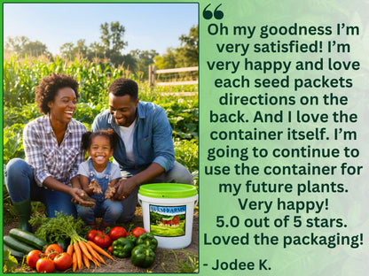 30 Seed Packet Vault: Heirloom, Non-GMO Vegetable Seed Packets