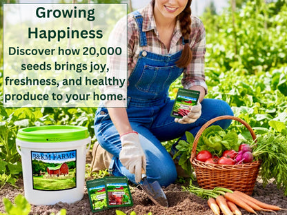 30 Seed Packet Vault: Heirloom, Non-GMO Vegetable Seed Packets