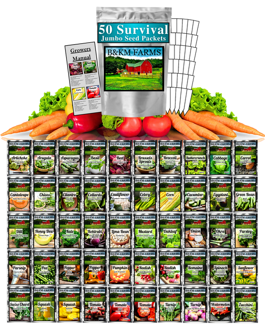 50 Vegetable Seed Packets