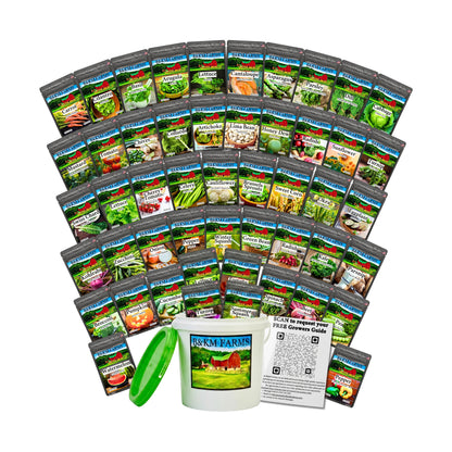 20-50 Varieties - Heirloom Vegetable & Herb Long-Term Seed Vaults – USA Grown, Non-GMO - 10,000-50,000 Seeds