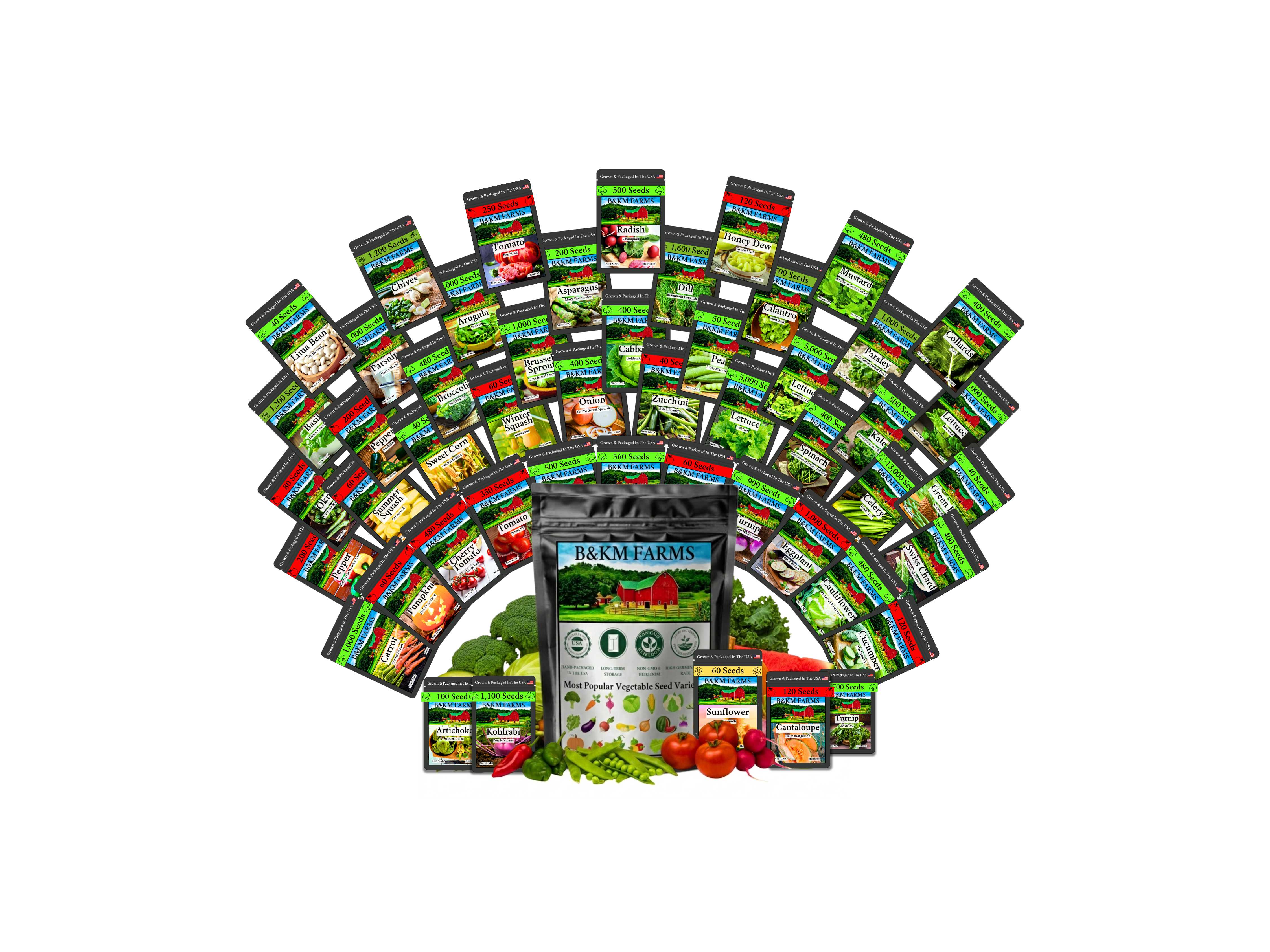 Survival Seed Packs | Heirloom Vegetable & Variety Pack Seeds – B&KM Farms