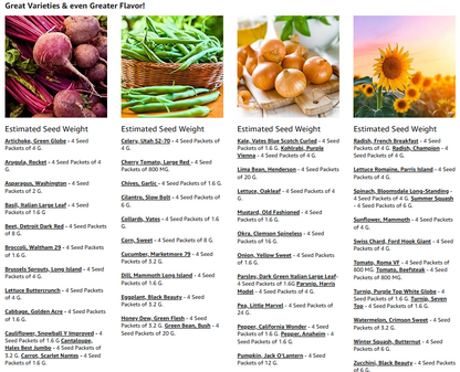BEST VALUE: 100,000 Vegetable Seed Vault. 100 Seed Packets