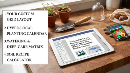 The Complete Garden Blueprint | Custom A-Z Digital Layout, Care Matrix & Personalized Planting Calendar
