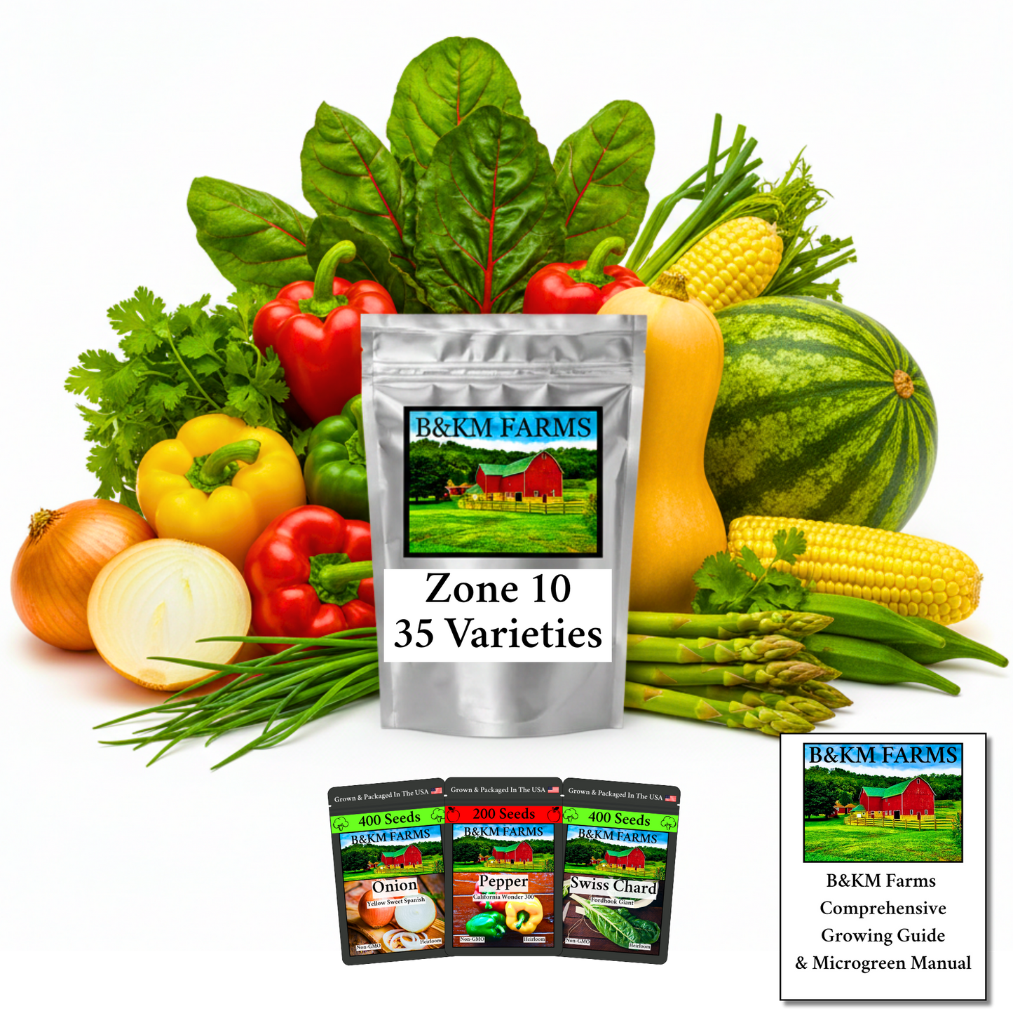 35 Varieties 2026 Zone Specific Garden Kit : Guaranteed Success with USDA Zones 3-10-Matched Seed Collections