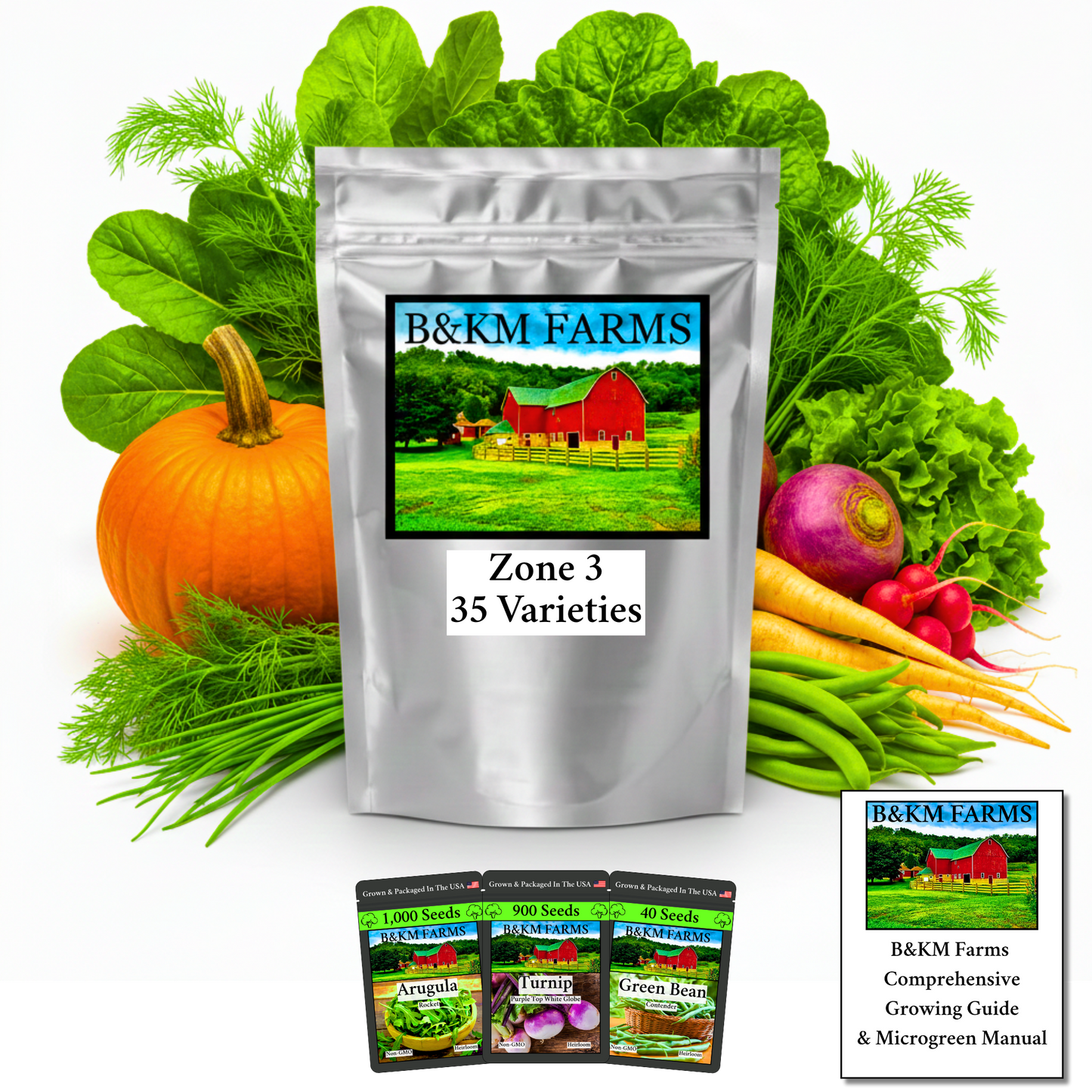 35 Varieties 2026 Zone Specific Garden Kit : Guaranteed Success with USDA Zones 3-10-Matched Seed Collections