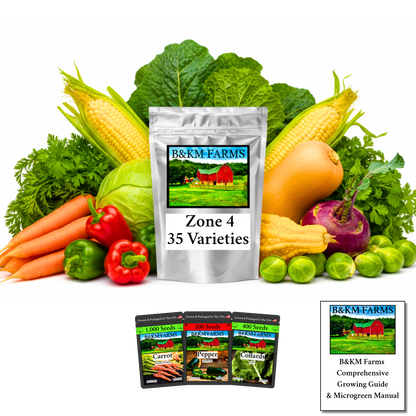 35 Varieties 2026 Zone Specific Garden Kit : Guaranteed Success with USDA Zones 3-10-Matched Seed Collections