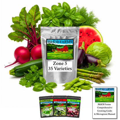 35 Varieties 2026 Zone Specific Garden Kit : Guaranteed Success with USDA Zones 3-10-Matched Seed Collections