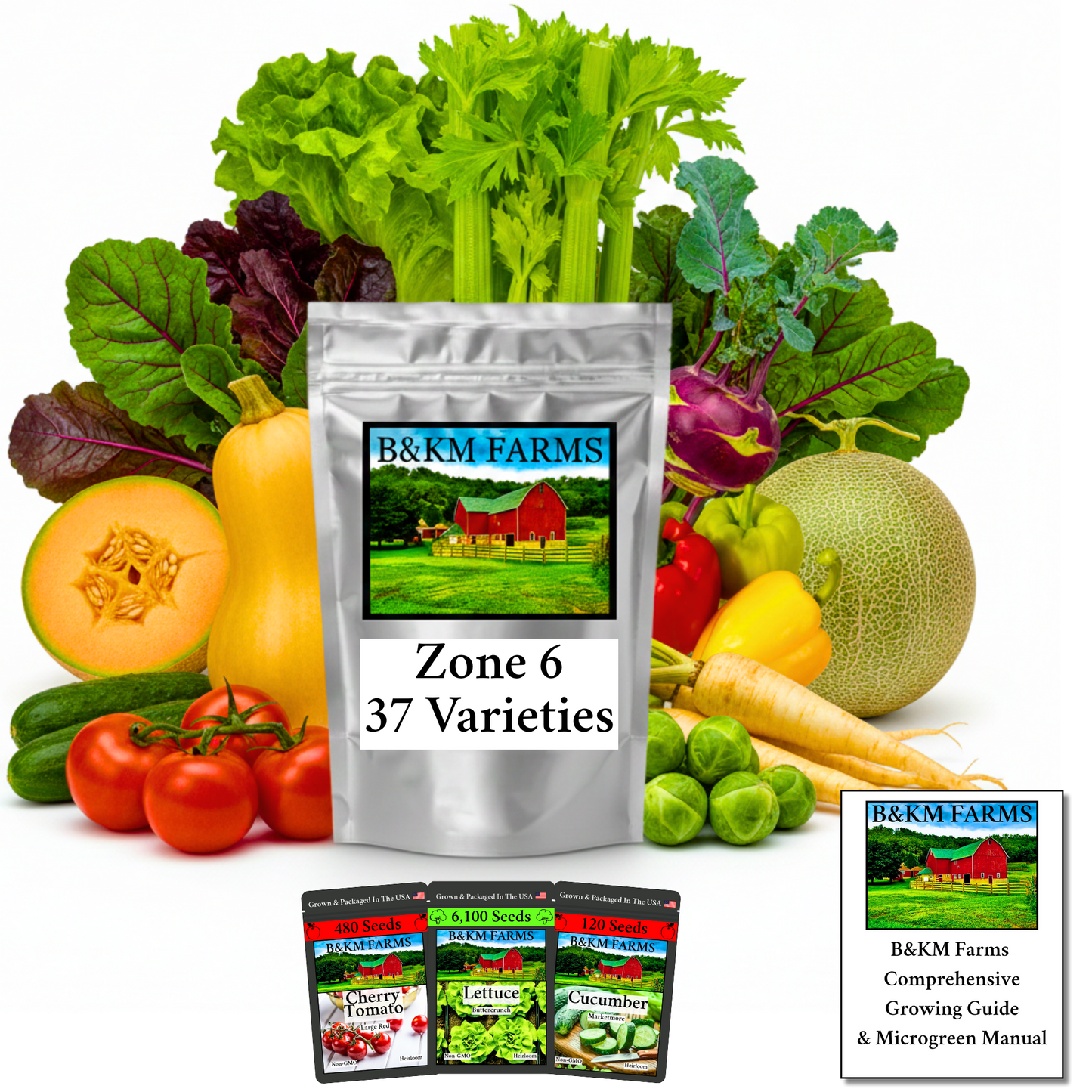 35 Varieties 2026 Zone Specific Garden Kit : Guaranteed Success with USDA Zones 3-10-Matched Seed Collections