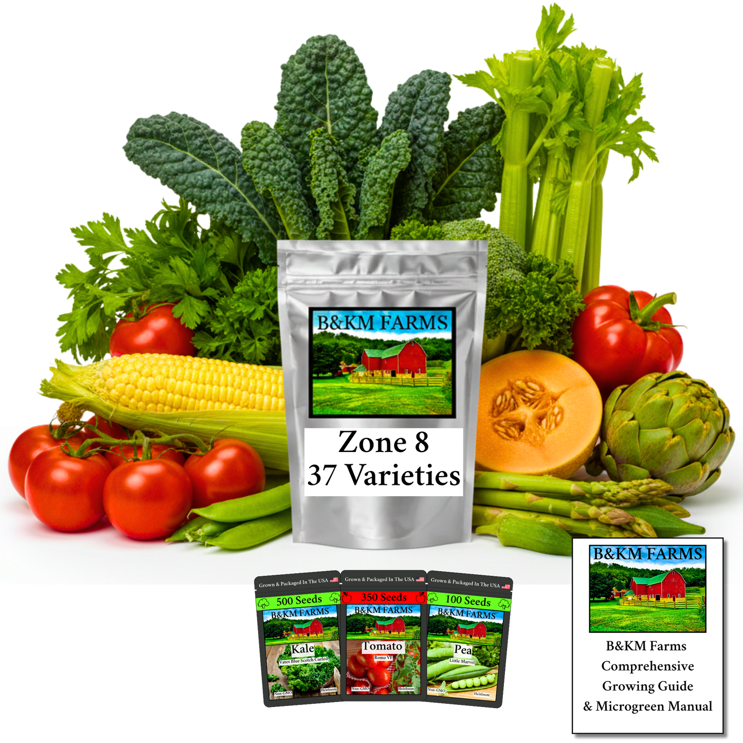 35 Varieties 2026 Zone Specific Garden Kit : Guaranteed Success with USDA Zones 3-10-Matched Seed Collections
