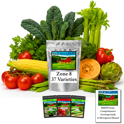 35 Varieties 2026 Zone Specific Garden Kit : Guaranteed Success with USDA Zones 3-10-Matched Seed Collections