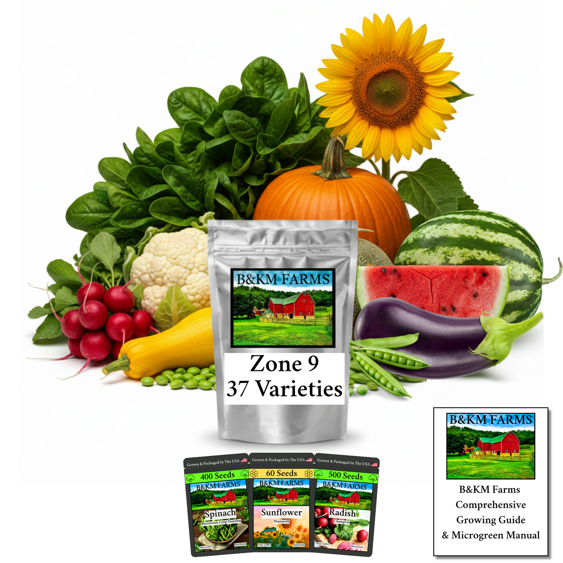 35 Varieties 2026 Zone Specific Garden Kit : Guaranteed Success with U –  B&KM Farms